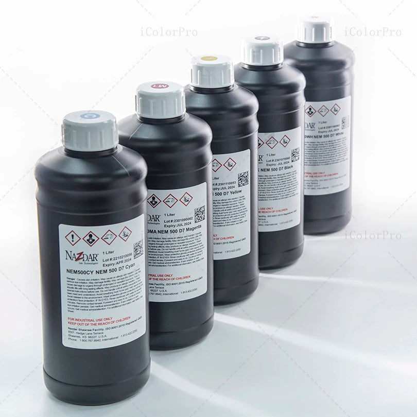 Cutting Edge Nazdar NEM500 UV Ink for Konica KM512 and Epson DX5 Printheads for Brilliant Wide Format Printing
