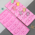Hot Selling Cat Claw Lollipop Mold With 6 Cartoon Silicone Ice Cream Molds Homemade DIY Chocolate Mold