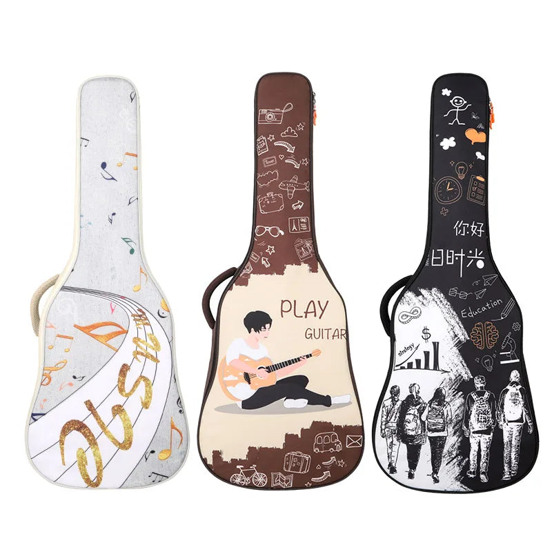 Custom Waterproof Oxford Backpack 36/39/41 Inch Acoustic Classic Guitar Electric Guitar and Bass Gig Bag