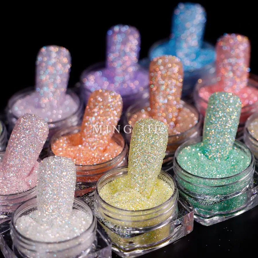 Wholesale Bulk Mixed Chunky Glitter Aurora Sea Salt Diamond Glitter Powder for Nail Resin Craft Decoration Body Hair Decoration