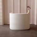 Kisen Beautiful Modern White Color Upholstered Reception Salon Desk Cash Register Retro Front Table Customize