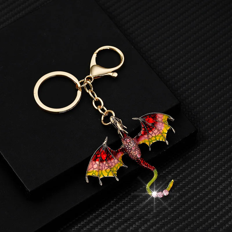 Fashion Vintage Charm Game Mortal Kombat Keychain Dragon Totem Alloy Keyring Holder Gift for Men Car Key Accessories