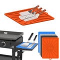 14inch Silicone Griddle Protect Mat Protect Mat for Griddle BBQ Grill Mat Protective Cover Grilling Accessory for Protection