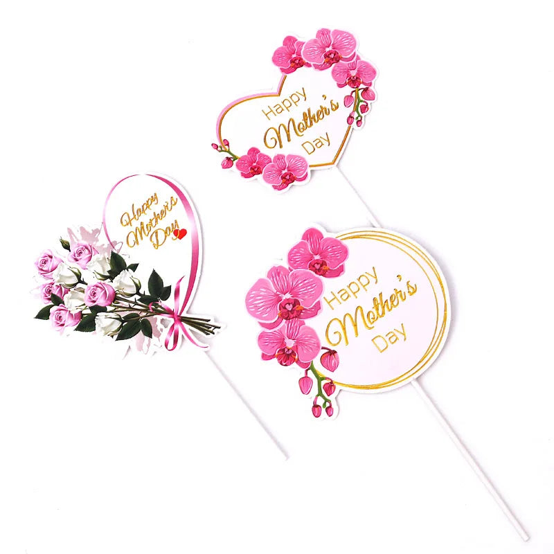 Mother's Day Cake Insertion Card Happy Mothers Day Cross-border Baking Cake Decoration Cake Topper