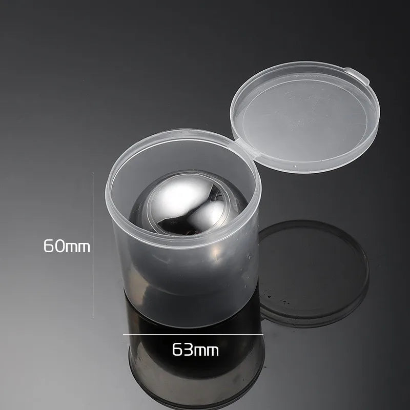 55mm Beer Metal Ice Cubes Sphere Whiskey Stones With Pp Box for Party Large Size Ball Shape Reusable Ice Cube