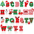 Wholesale New Iron on Christmas Gift Alphabet Letters Patch Snowflake Patches