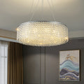 Factory Modern Luxury Rectangular Crystal Beads Chandelier for Living Room Dining Room Study Room Ceiling Lamp Home Decoration