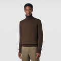 Wholesale Premium Men's 100% Cashmere Ribbed Turtleneck Pullover Beige Soft Texture Custom Logo OEM/ODM Winter Sweater Print