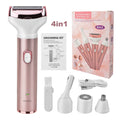 4 in 1 Rechargeable Electric Shaver for Women Portable Painless Body Hair Trimmer with Eyebrow Trimmer Feature