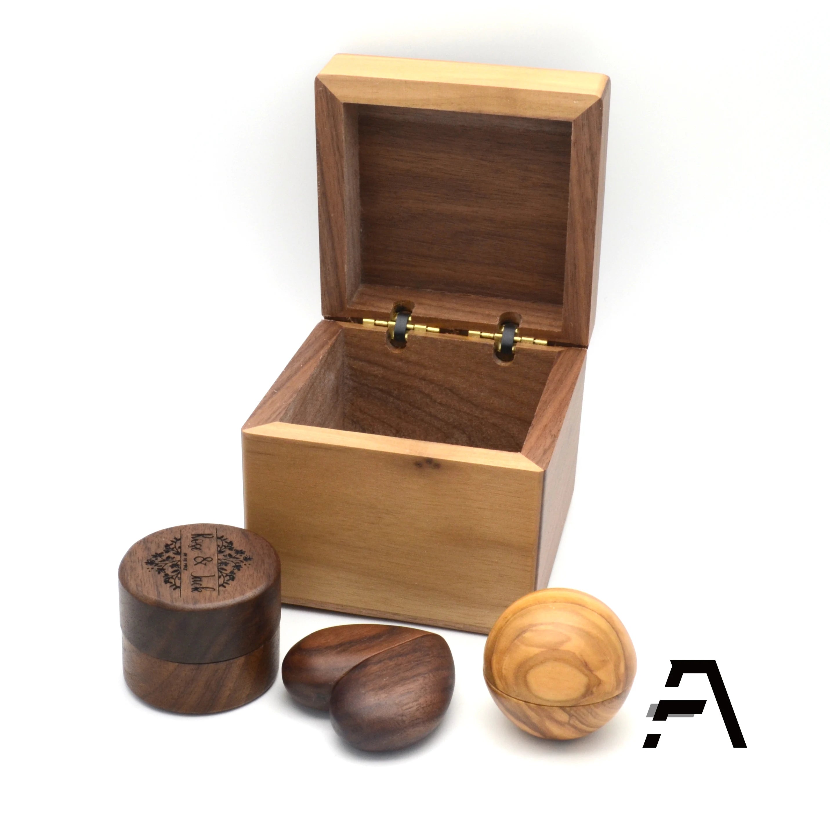 Solid Wood Custom Logo Craft Storage Gift Box for Jewelry