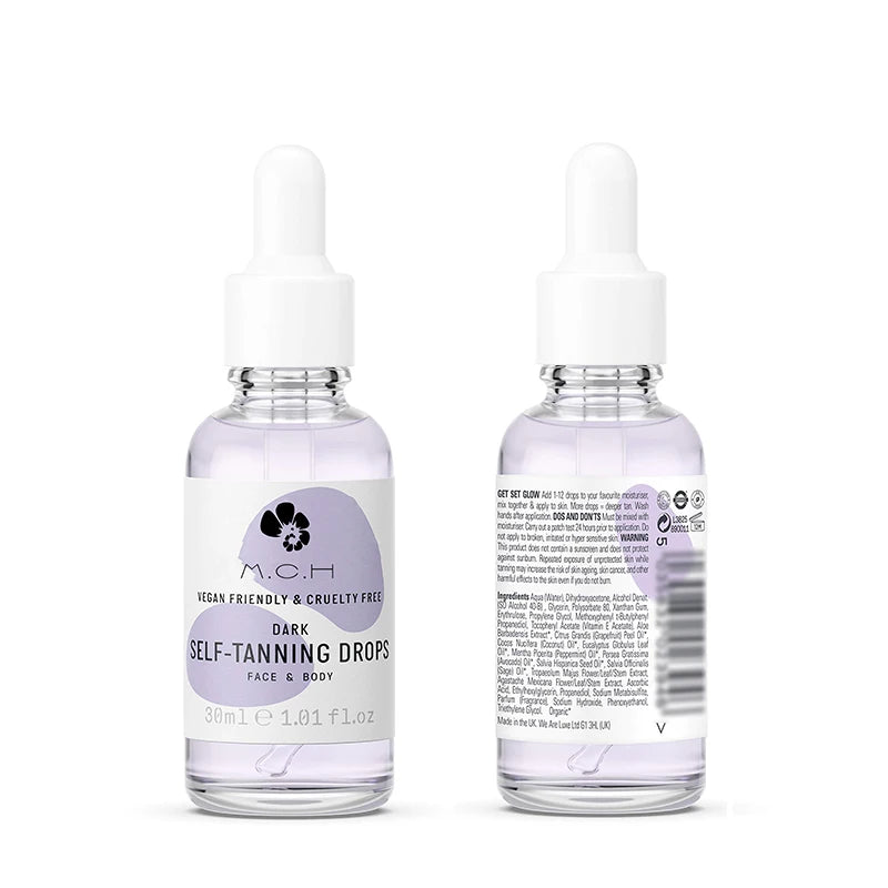 Factory Supply Natural Sunless Self Tanning Lotion 30ml 50ml Accelerator Drops with Herbal Ingredients Darken Skin Glow Tanning
