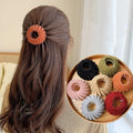 CHENGHE Wholesale Velvet Bird Nest Hair Clip Claw Ponytail Artifact Fixed Hairpin Hair Telescopic Grabbing Hair Clips Accessory