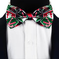 Christmas Silk Bow Tie for Men Xmas Holiday Festive Pre Tied Bowtie