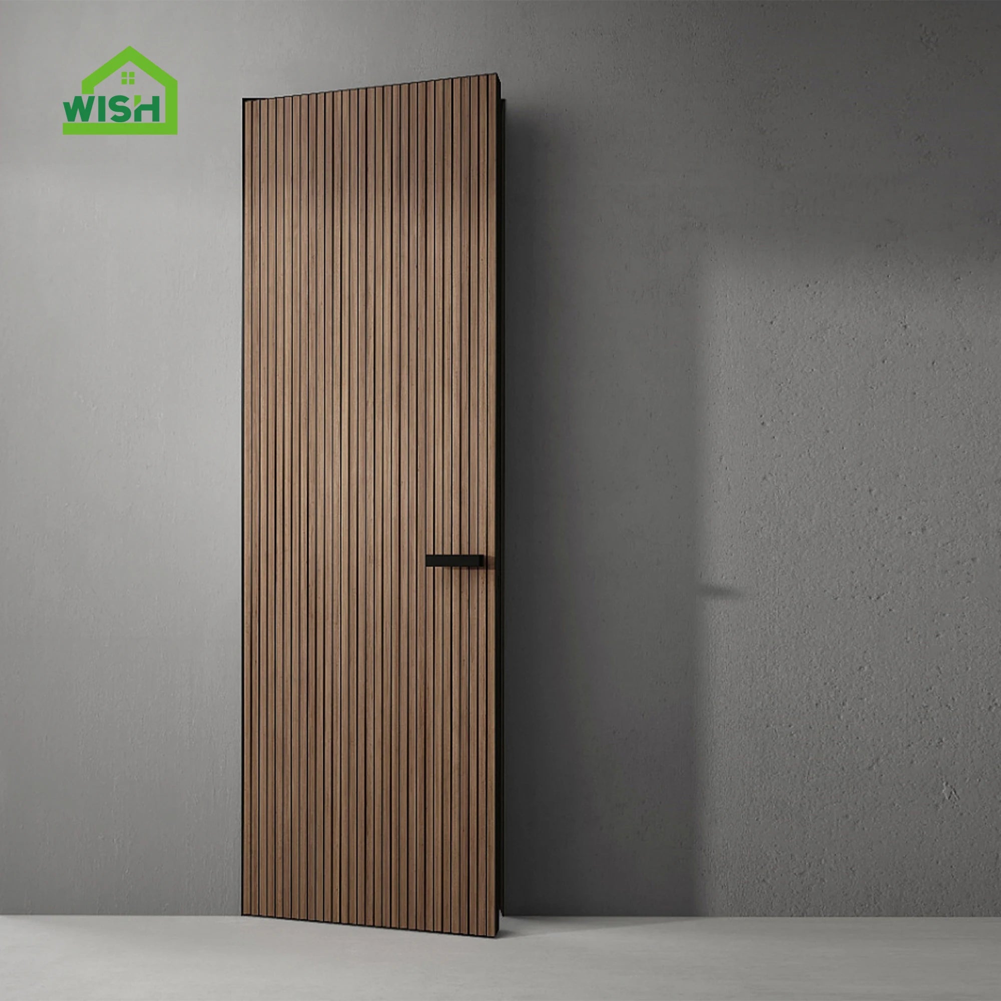 Modern House Invisible Concealed Wood Interior Bedroom Door Concealed Hinges Swing Frameless Interior Invisible Door