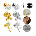 Gaby Helix Piercing Jewelry Cartilage Earrings ASTM-F136 Titanium  Internal Threaded Piercing