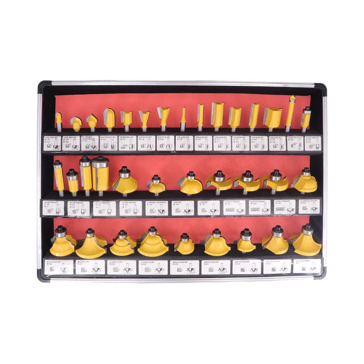 35Pcs 1/4 Inch Tungsten Carbide Wood Router Bit Set for WoodWorking