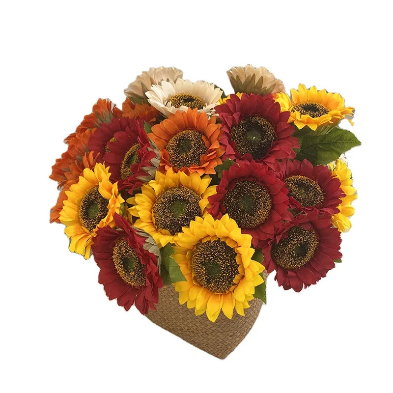 Cheap Price Single Music Box Sunflower Artificial Flowers Decorative Flowers