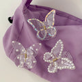 Elegant Korean Transparent Acrylic Crystal Hair Clips Pearl Butterfly Hair Claw
