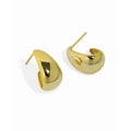 Dome Chunky Huggie Minimalist Earrings in 925 Sterling Silver Fine Jewelry