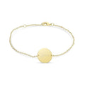 Personalized Initial Disc Bracelet Custom Gold Charm Bracelet Minimalist Bracelet for Women