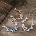 Colorful Painting Oil Geometric Hollow Square Necklace Personality Creative Fashion Irregular Necklace for Women