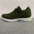 Eco-friendly Men's Height Increasing Shoes 6cm Wool Upper Green Living Accessory