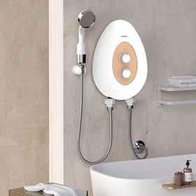 220V 5500W New Design Bathroom Tankless Electric Instant Hot Water Shower Water Heater with 24v Water Pump