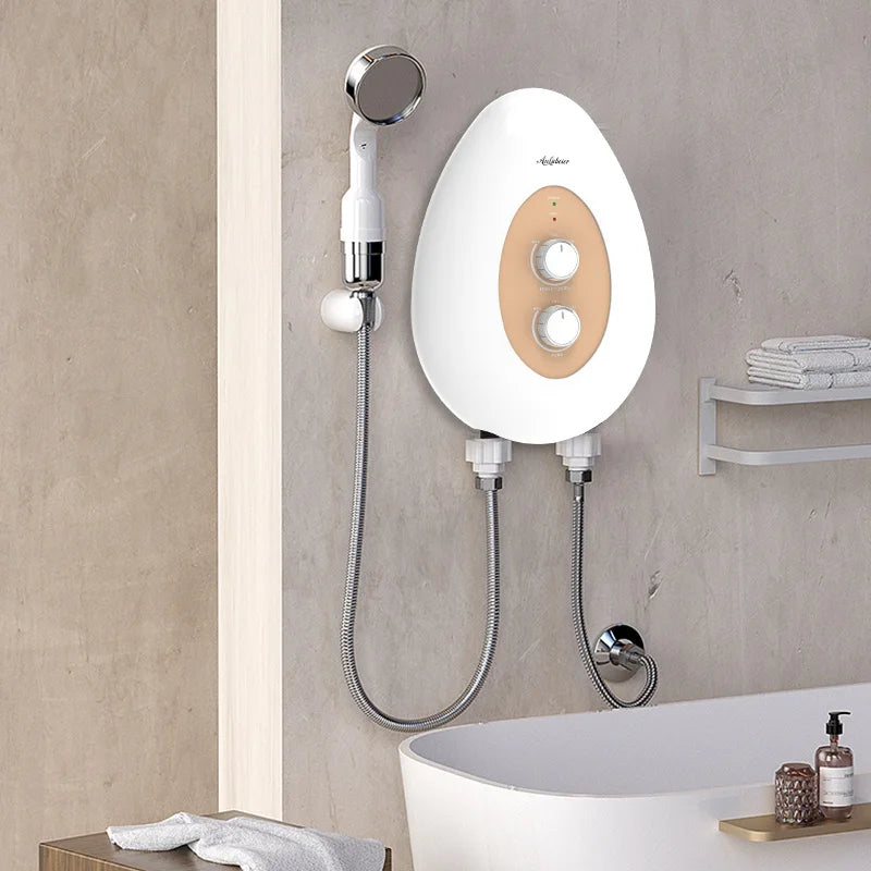 220V 5500W New Design Bathroom Tankless Electric Instant Hot Water Shower Water Heater with 24v Water Pump