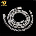 Pass Diamond Tester 6mm 925 Sterling Silver Hip Hop Iced Out Vvs Moissanite Diamond Cuban Link Chain