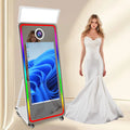 65 Inch Magic Mirror Photo Booth Camera and Printer Smart Mirror With Ring Light Retro Magic Mirror Photobooth Machine