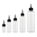 White PET Plastic Squeeze Bottles 60ml/100ml/150ml for Hair Oil Lotion Wigs Custom Logo Screen Printing Customizable Capacity