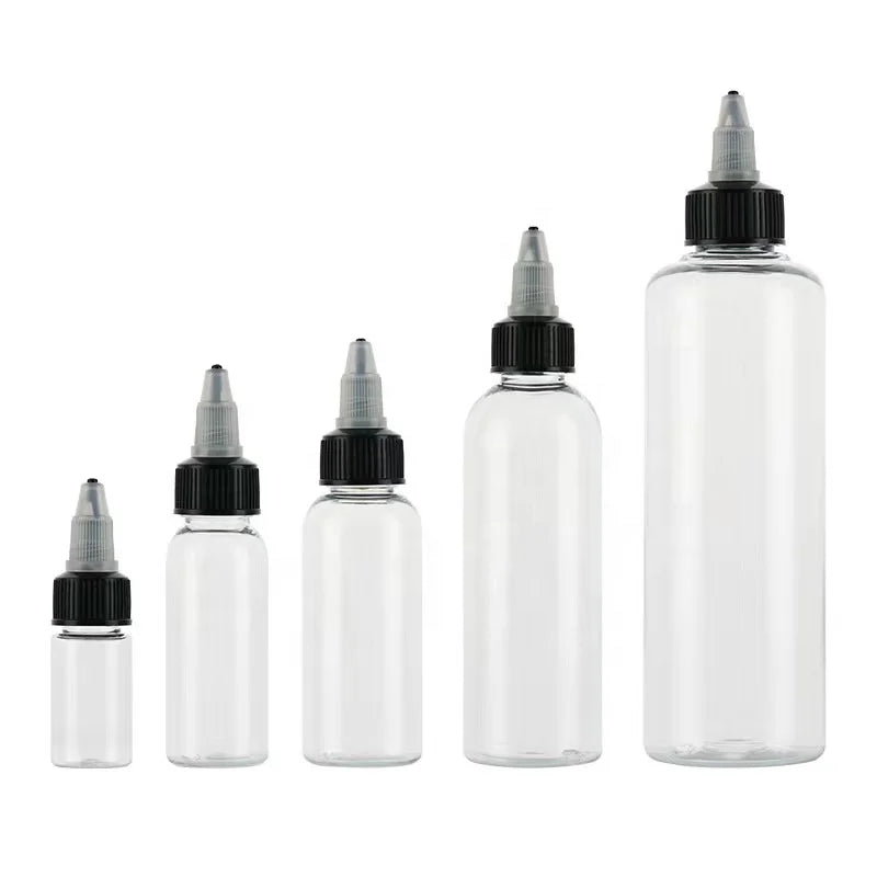 White PET Plastic Squeeze Bottles 60ml/100ml/150ml for Hair Oil Lotion Wigs Custom Logo Screen Printing Customizable Capacity