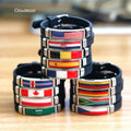 Country Flag Bracelets Germany Canada France Spain South African USA Flag Bracelet Wrist Bands Silicone Rubber Bracelet Custom
