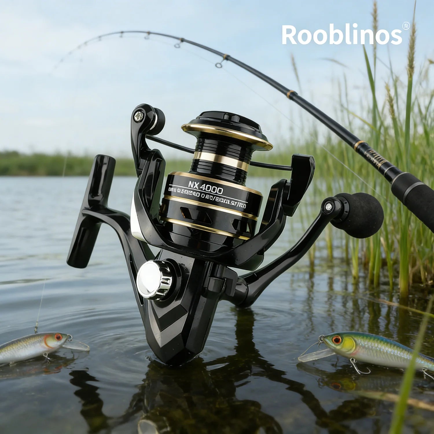 [Germany Stock] Rooblinos NX Spinning Fishing Reel 5.2:1 Gear Ratio 1000-7000 Series Stream River Lake
