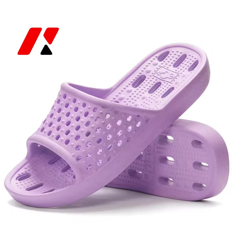 Wholesale Bathroom Shower Shoes Non Slip Quick-drying Slippers Beach Pool Slides Sandals With Drain Holes