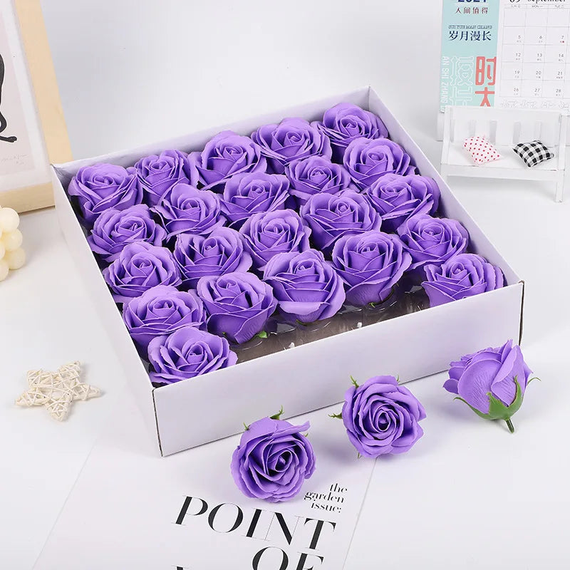 Hot Sale 5 Layers Soap Rose Flower Head Valentines Mother's Day Artificial Soap Flowers Eternal Roses