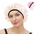Hot Double Layer Reusable Satin Hair Bath Cap Custom Logo Waterproof Daily Home Wear Elastic Band Eva Shower Cap