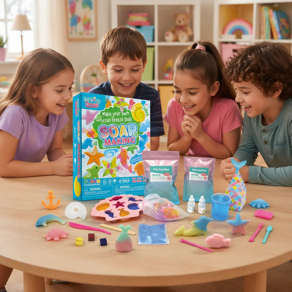Soap Making Kit Educational DIY Craft Sets for Kids 8+ Years 7 Shapes-Indoor Activity