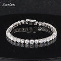 Starsgem Custom PT950 DEF/VS Lab Diamond Bracelet 3.9mm Tennis Diamond Chain Fashion Jewelry for Women