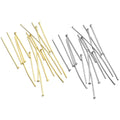 Silver Tone Head Pins Stainless Steel Straight Pins Diy Jewelry Making Earring Findings Accessories Supplies