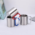 FX Factory Stainless Steel Sublimation Coffee Mug With Carabiner Double Wall Outdoor Drinking Cups Custom Logo Free