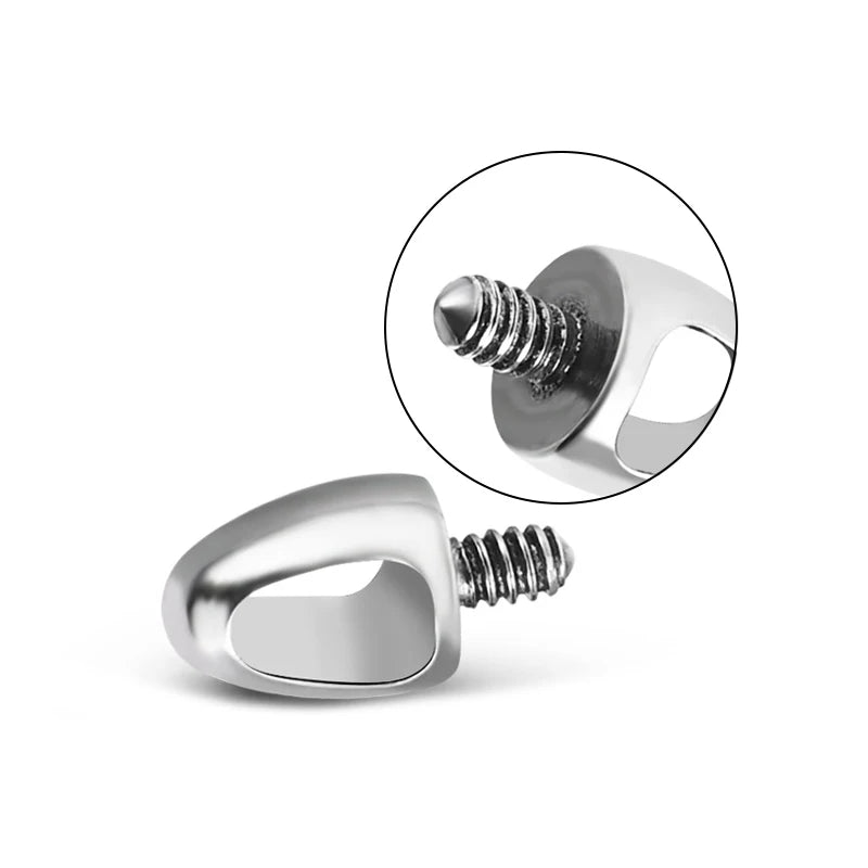 Internally Threaded G23 Titanium Piercing Bullet Tongue Stud Lip Stud Body Piercing Jewelry for Women Men Hypoallergenic