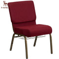 New Design Metal Frame Theatre Chairs Fabric Comfortable Auditorium Church Chair with Armrest for Hotel Commercial Use