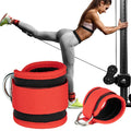 NQ SPORTS Neoprene Padded Weight Workout Support Ankle Cuffs D-ring Adjustable Ankle Straps for Gym Cable Machines Workout Fitness