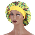 Custom Ankara Print Women's Long Hair Head Bonnet with Silk Satin Lining Private Label & Custom Logo for Travel & Daily Use