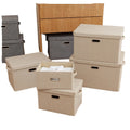 Modern Cotton Linen Rectangular Storage Cube Handle Foldable Office Desk Organizer for Toys Clothing Household Items Fabric Bin