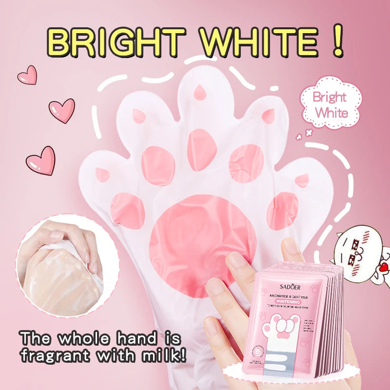 OEM ODM SADOER Tender Smooth Hand Water Replenis Moist Soft Whitening Hand Mask