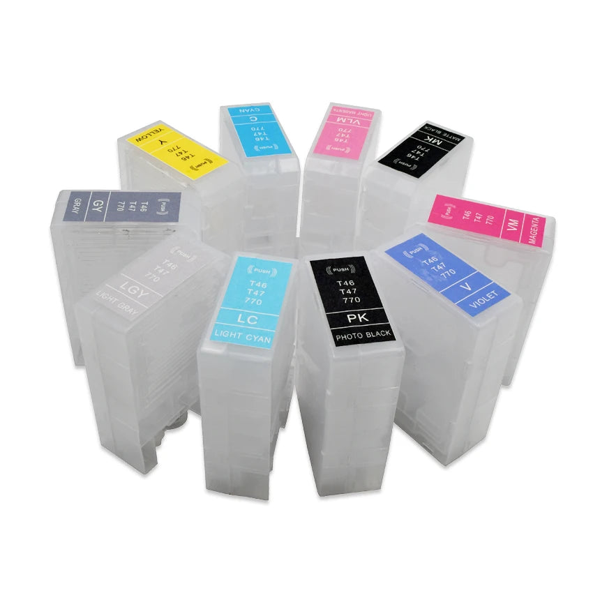 Europe T46S 60ML Empty Refillable Ink Cartridge With Chip Compatible For EPSON SC- P700 P700 Inkjet Printers