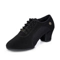 5cm Fabric Latin Dance Shoes Wide Ballroom Jazz Modern Tango Practice Dancing Boots for Women