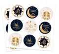 180Pcs Muslim Eid Mubarak Kraft Paper Bag Stickers Ramadan and EID MUBARAK  Gift Box Packaging Stickers XJ0211
